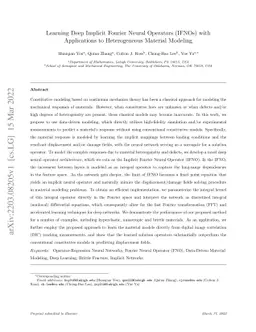 Learning Deep Implicit Fourier Neural Operators (IFNOs) with
  Applications to Heterogeneous Material Modeling