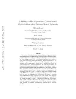 A Differentiable Approach to Combinatorial Optimization using Dataless
  Neural Networks