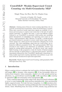 CrowdMLP: Weakly-Supervised Crowd Counting via Multi-Granularity MLP