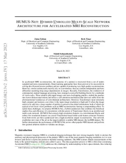 HUMUS-Net: Hybrid unrolled multi-scale network architecture for
  accelerated MRI reconstruction