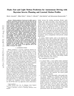Flash: Fast and Light Motion Prediction for Autonomous Driving with
  Bayesian Inverse Planning and Learned Motion Profiles