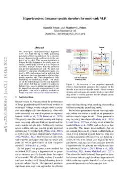 Hyperdecoders: Instance-specific decoders for multi-task NLP
