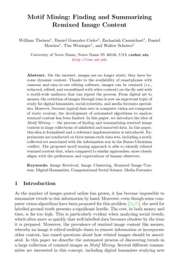 Motif Mining: Finding and Summarizing Remixed Image Content
