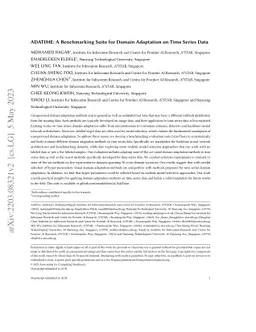 ADATIME: A Benchmarking Suite for Domain Adaptation on Time Series Data