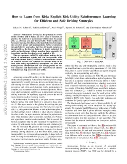How to Learn from Risk: Explicit Risk-Utility Reinforcement Learning for
  Efficient and Safe Driving Strategies
