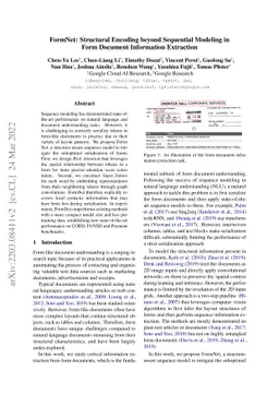 FormNet: Structural Encoding beyond Sequential Modeling in Form Document
  Information Extraction