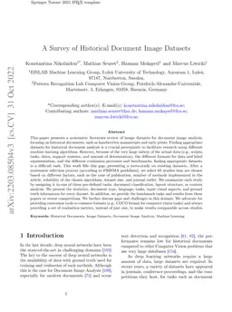 A Survey of Historical Document Image Datasets