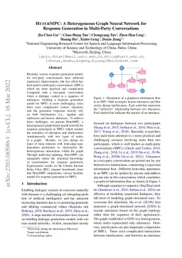 HeterMPC: A Heterogeneous Graph Neural Network for Response Generation
  in Multi-Party Conversations