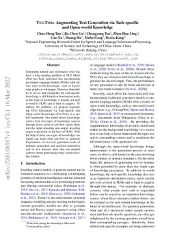 TegTok: Augmenting Text Generation via Task-specific and Open-world
  Knowledge
