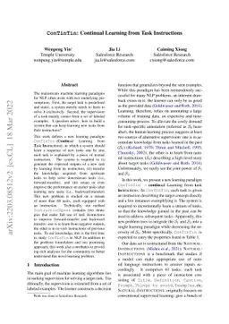 ConTinTin: Continual Learning from Task Instructions