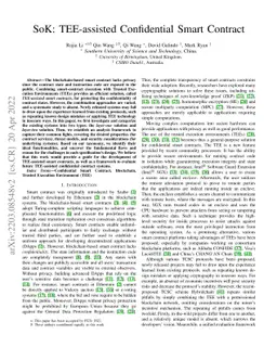 SoK: TEE-assisted Confidential Smart Contract