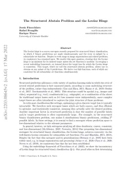 The Structured Abstain Problem and the Lovász Hinge