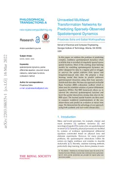 Unraveled Multilevel Transformation Networks for Predicting
  Sparsely-Observed Spatiotemporal Dynamics