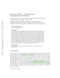 Know your sensORs -- A Modality Study For Surgical Action Classification