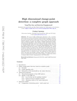 High dimensional change-point detection: a complete graph approach