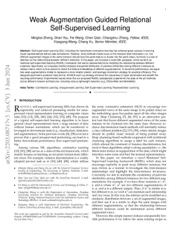 Weak Augmentation Guided Relational Self-Supervised Learning