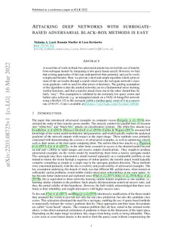Attacking deep networks with surrogate-based adversarial black-box
  methods is easy