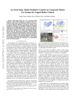 An Error-State Model Predictive Control on Connected Matrix Lie Groups
  for Legged Robot Control
