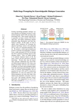 Multi-Stage Prompting for Knowledgeable Dialogue Generation