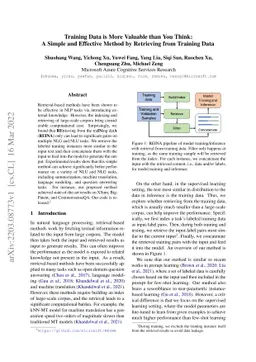 Training Data is More Valuable than You Think: A Simple and Effective
  Method by Retrieving from Training Data