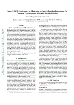 Semi-FedSER: Semi-supervised Learning for Speech Emotion Recognition On
  Federated Learning using Multiview Pseudo-Labeling