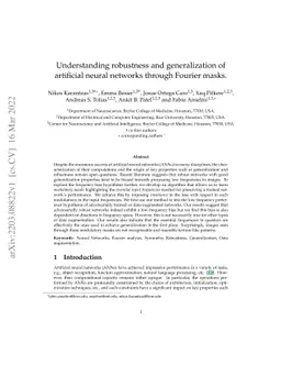 Understanding robustness and generalization of artificial neural
  networks through Fourier masks