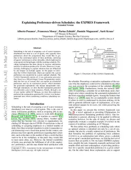 Explaining Preference-driven Schedules: the EXPRES Framework