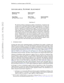 Adversarial Support Alignment