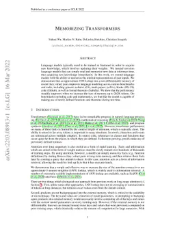 Memorizing Transformers