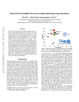 Hybrid Pixel-Unshuffled Network for Lightweight Image Super-Resolution