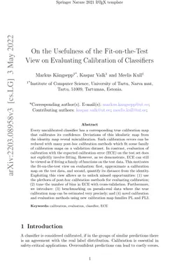 On the Usefulness of the Fit-on-the-Test View on Evaluating Calibration of Classifiers