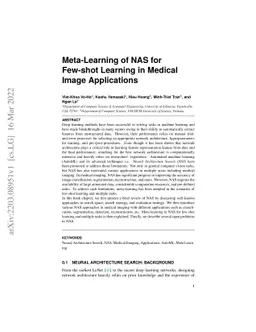 Meta-Learning of NAS for Few-shot Learning in Medical Image Applications