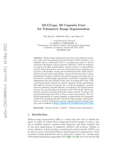 3D-UCaps: 3D Capsules Unet for Volumetric Image Segmentation