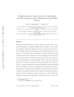 Semantic-diversity transfer network for generalized zero-shot learning
  via inner disagreement based OOD detector