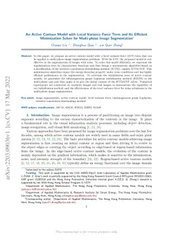 An Active Contour Model with Local Variance Force Term and Its Efficient
  Minimization Solver for Multi-phase Image Segmentation