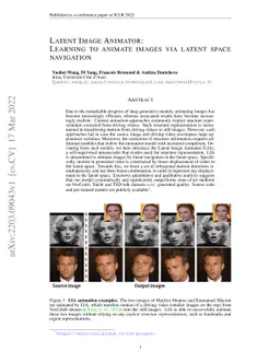 Latent Image Animator: Learning to Animate Images via Latent Space
  Navigation