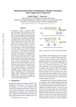 Reducing Position Bias in Simultaneous Machine Translation with
  Length-Aware Framework