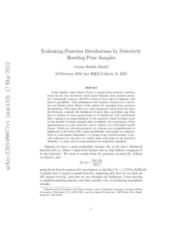 Evaluating Posterior Distributions by Selectively Breeding Prior Samples