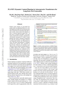 PLANET: Dynamic Content Planning in Autoregressive Transformers for
  Long-form Text Generation