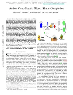Active Visuo-Haptic Object Shape Completion