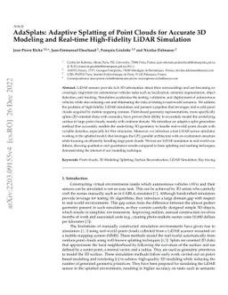 AdaSplats: Adaptive Splatting of Point Clouds for Accurate 3D Modeling
  and Real-time High-Fidelity LiDAR Simulation