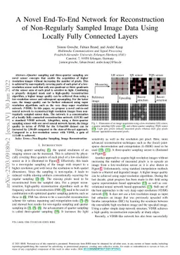 A Novel End-To-End Network for Reconstruction of Non-Regularly Sampled
  Image Data Using Locally Fully Connected Layers
