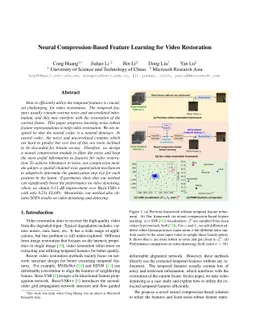 Neural Compression-Based Feature Learning for Video Restoration