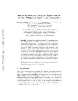 Obtaining Smoothly Navigable Approximation Sets in Bi-Objective
  Multi-Modal Optimization