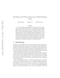 Stochastic and Private Nonconvex Outlier-Robust PCA
