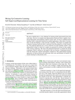 Mixing Up Contrastive Learning: Self-Supervised Representation Learning
  for Time Series
