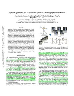 HybridCap: Inertia-aid Monocular Capture of Challenging Human Motions