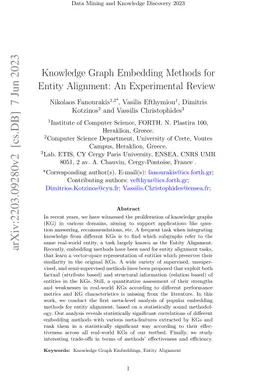 Knowledge Graph Embedding Methods for Entity Alignment: An Experimental
  Review