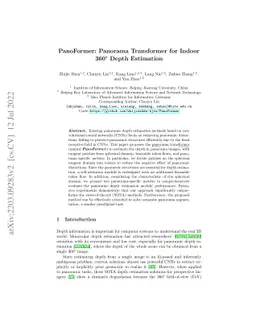 PanoFormer: Panorama Transformer for Indoor 360 Depth Estimation