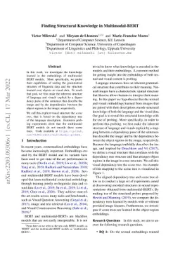 Finding Structural Knowledge in Multimodal-BERT